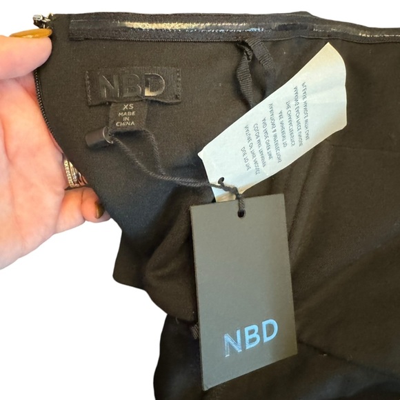 NBD x REVOLVE - NWT Dream Formal Black Tie Gown in Black Sz XS - Picture 9 of 11